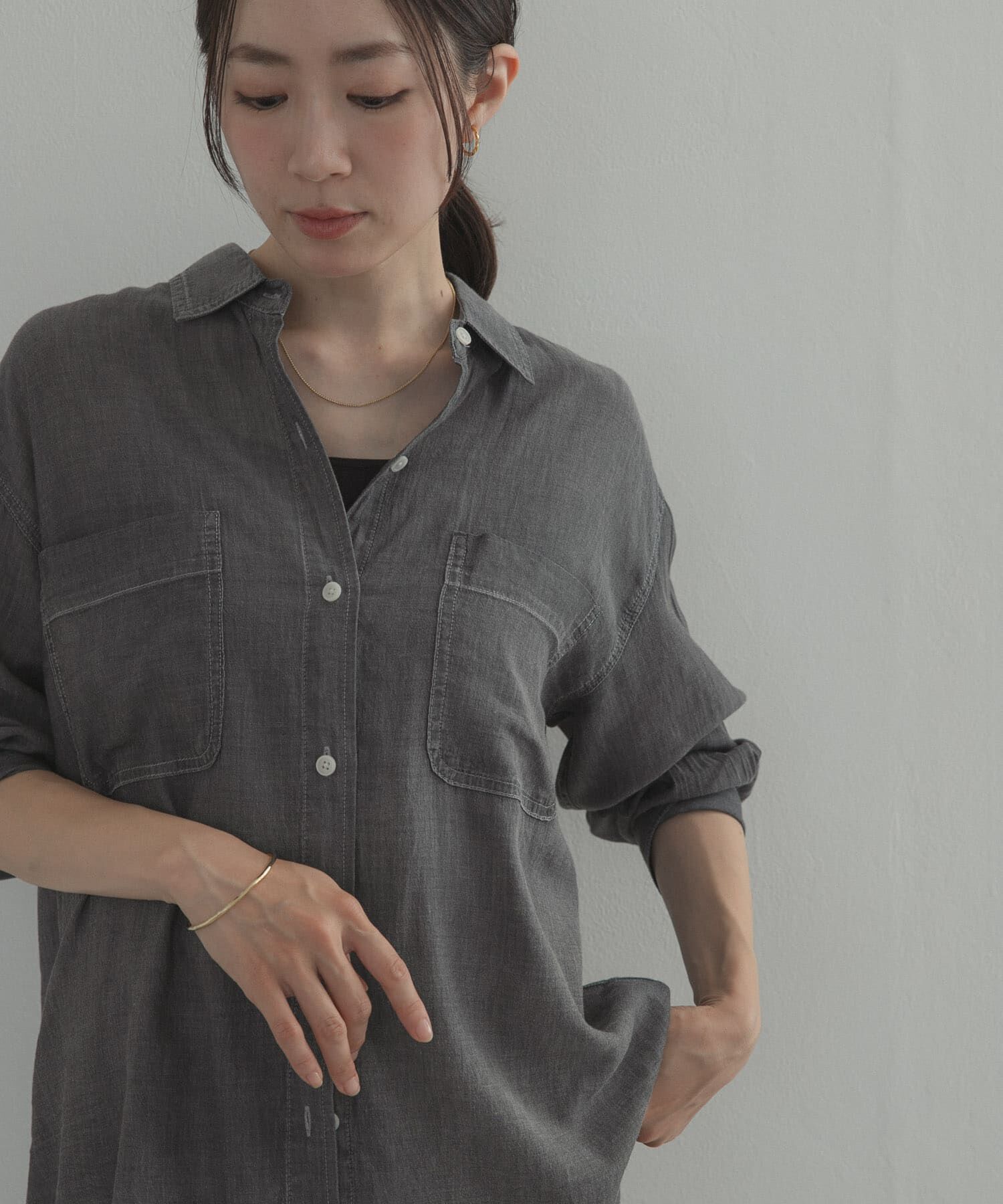 URBAN RESEARCH DOORS「シアーデニムシャツ」|シャツ・ブラウス|