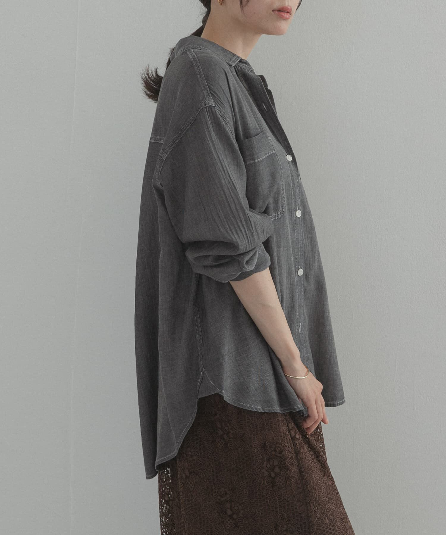 URBAN RESEARCH DOORS「シアーデニムシャツ」|シャツ・ブラウス|