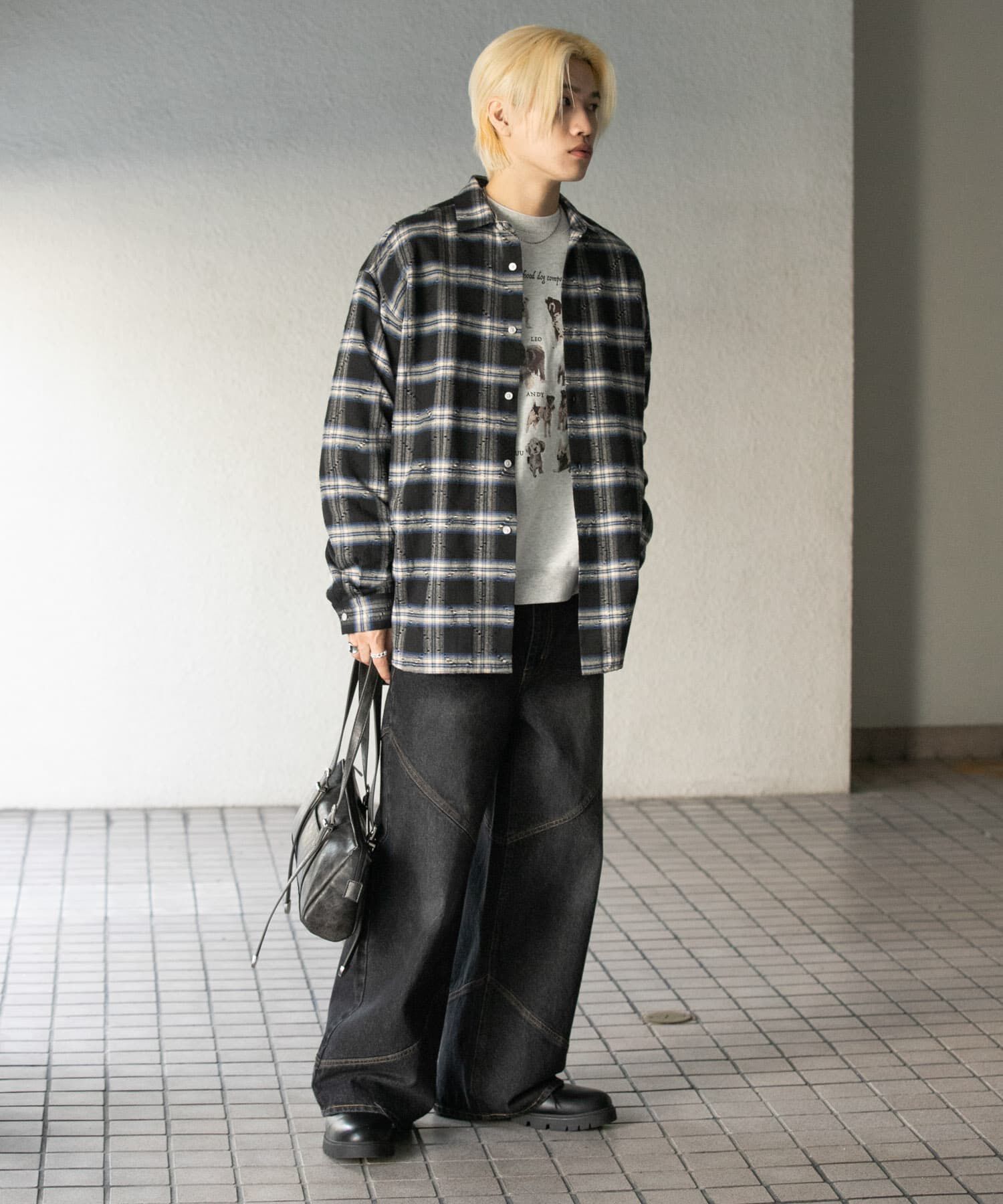 SENSE OF PLACE by URBAN RESEARCH「ダメージチェックルーズシャツ」|シャツ・ブラウス|