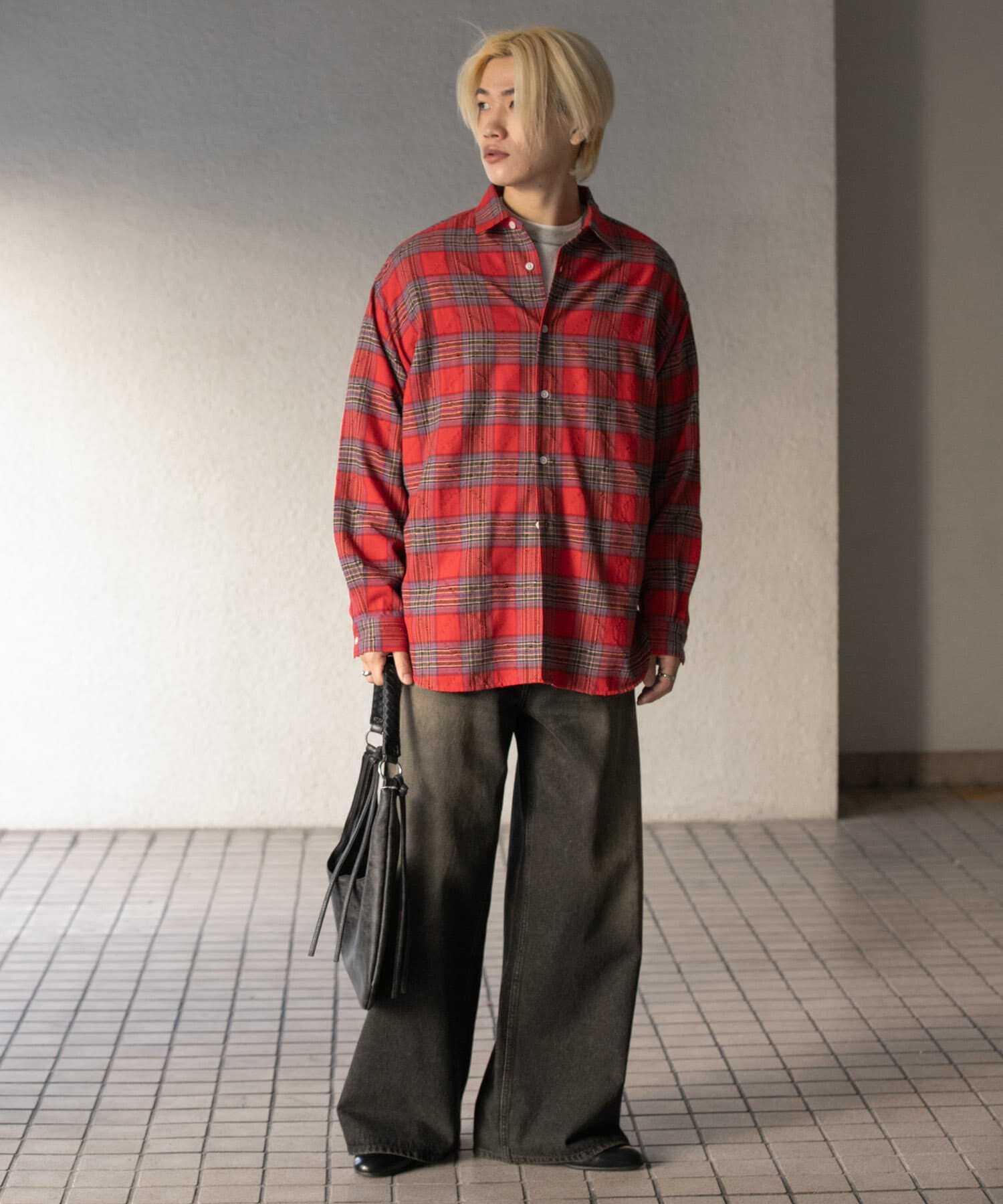 SENSE OF PLACE by URBAN RESEARCH「ダメージチェックルーズシャツ」|シャツ・ブラウス|