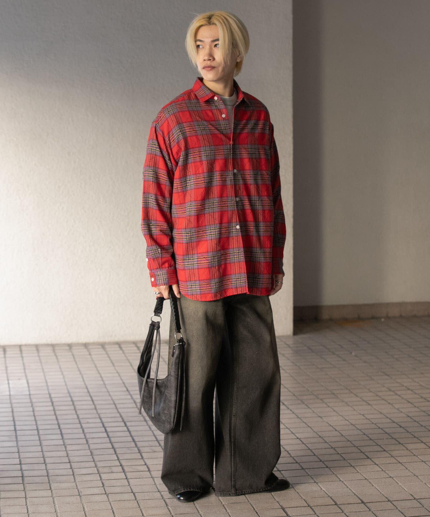 SENSE OF PLACE by URBAN RESEARCH「ダメージチェックルーズシャツ」|シャツ・ブラウス|