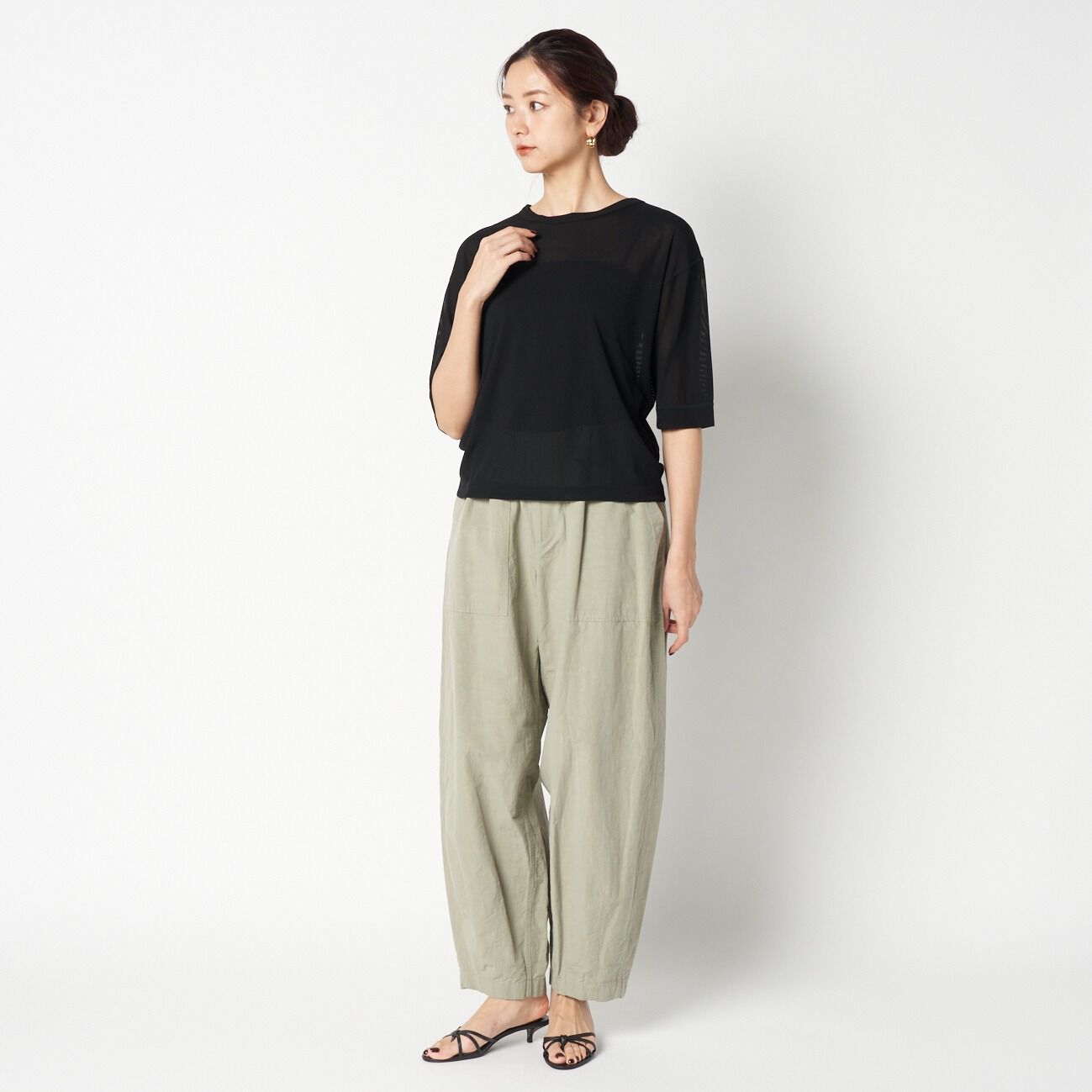 HELIOPOLE「HELIOPOLE SHEER STRIPE TEE」|Tシャツ・カットソー|