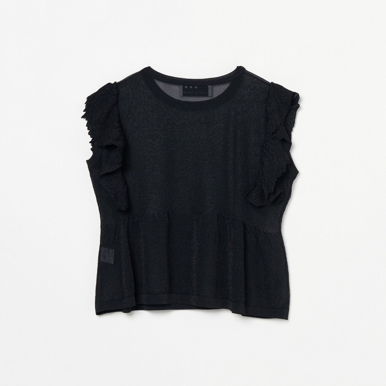 「three dots RUFFLE TOP」|ニット・セーター|