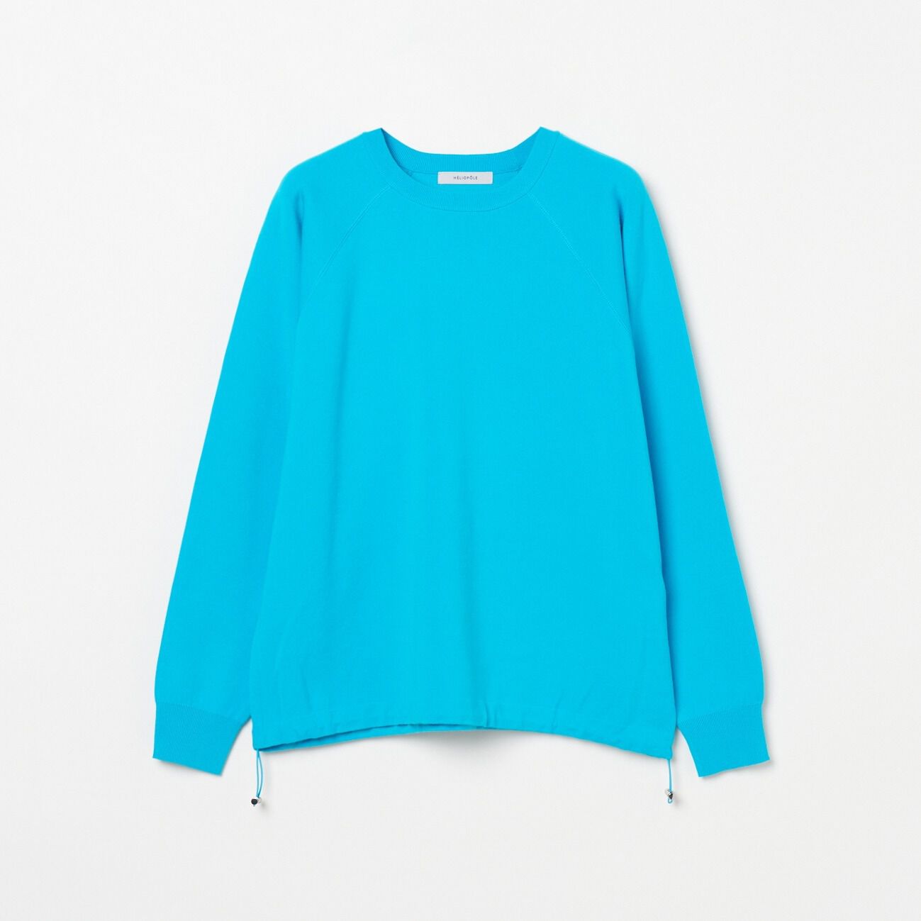 HELIOPOLE「HELIOPOLE DRAWSTRING HEM KNIT」|ニット・セーター|ターコイズ