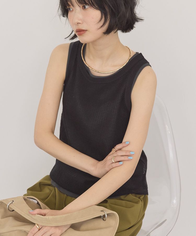 AMERICAN HOLIC「【2点セット】メッシュレイヤードタンクトップ」|キャミソール|