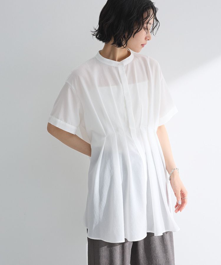 Green Parks「【WEB限定】ウエストタックシャツチュニックⅢ」|シャツ・ブラウス|