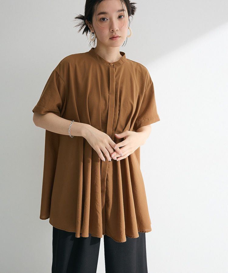 Green Parks「【WEB限定】ウエストタックシャツチュニックⅢ」|シャツ・ブラウス|