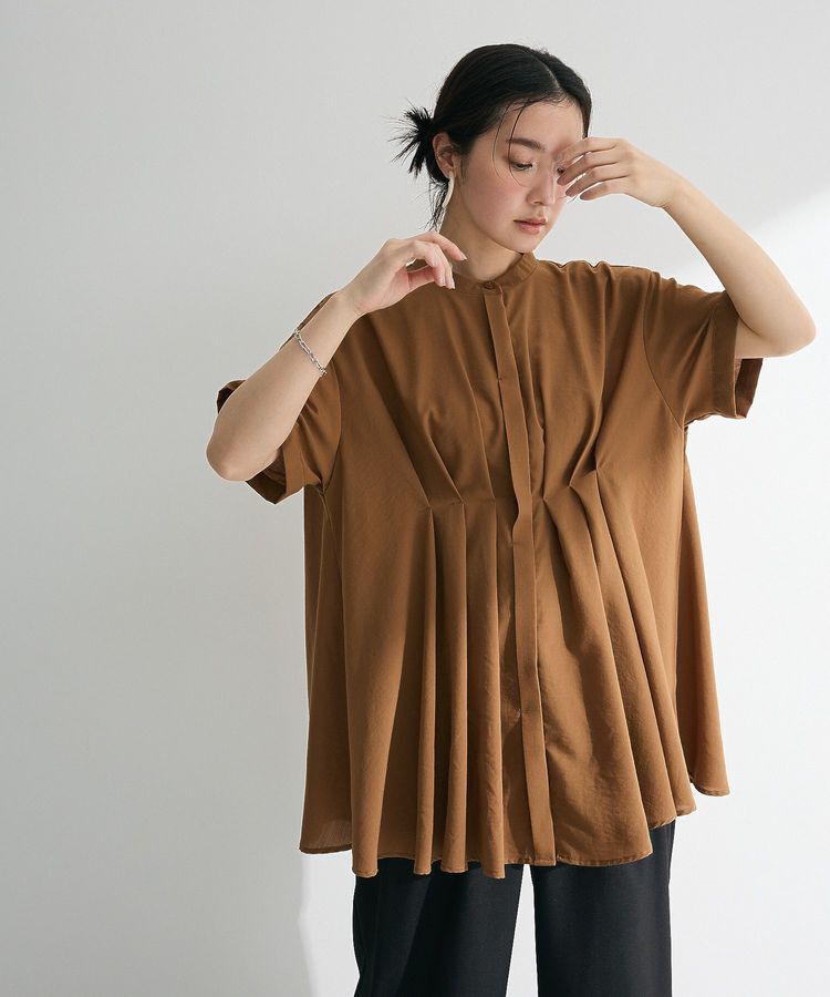 Green Parks「【WEB限定】ウエストタックシャツチュニックⅢ」|シャツ・ブラウス|Camel