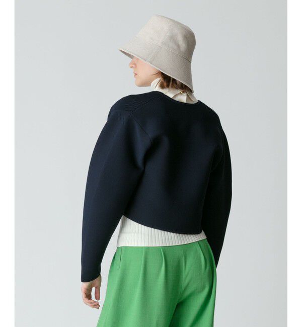 allureville「【セットアップ対応商品】ガーターニットショートジャケット」|ニット・セーター|
