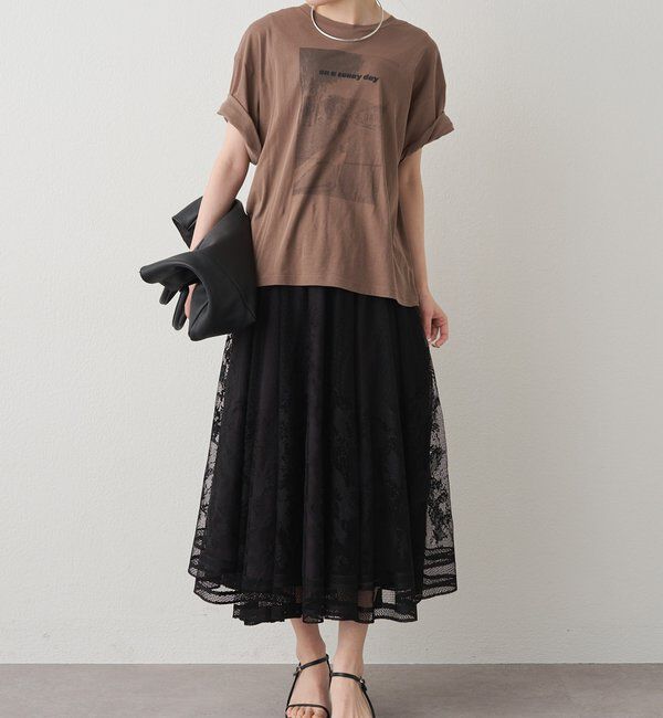  「■セットフェア対象■テキストアートプリントTシャツ」|プルオーバー|