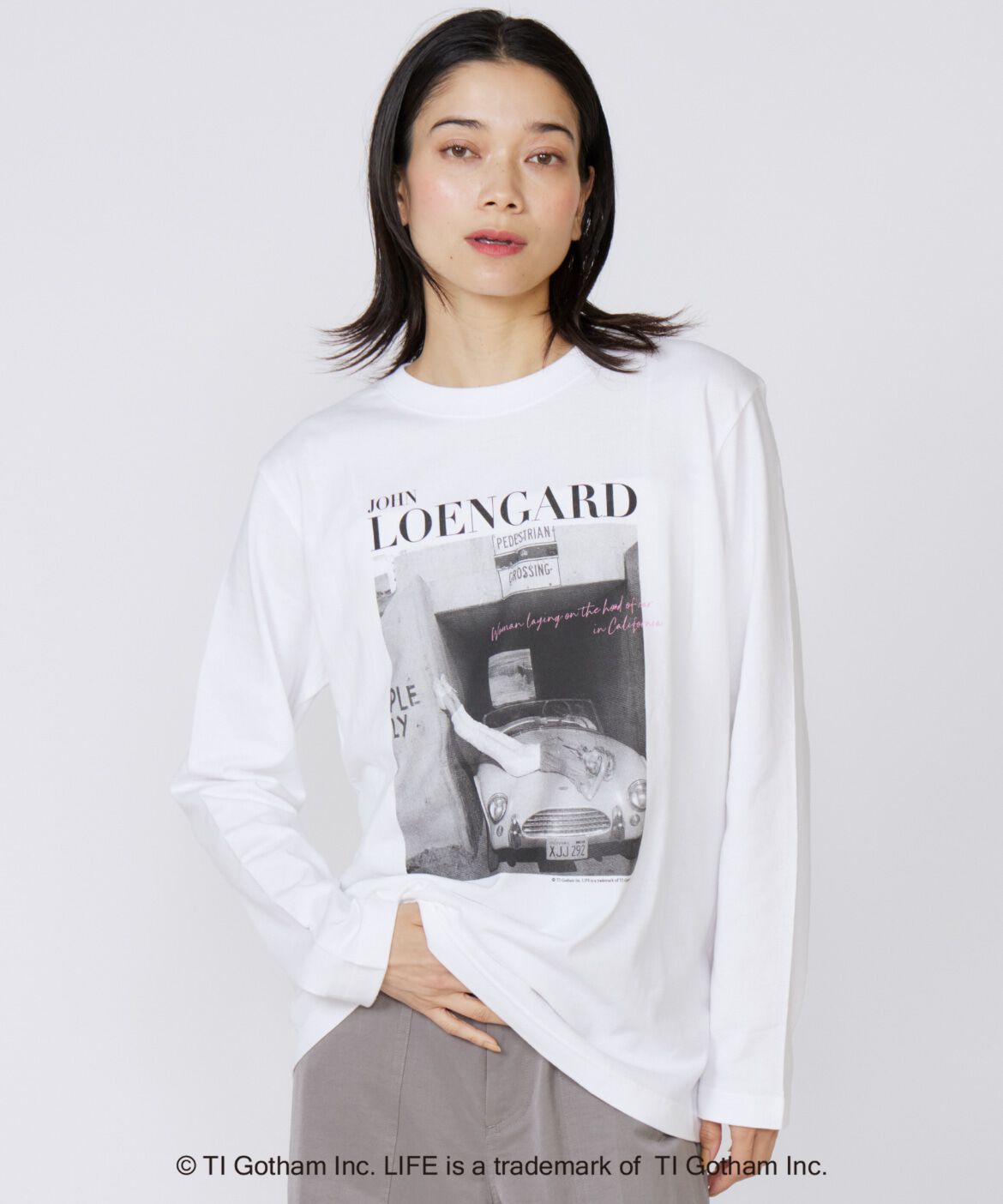 INED「《SUPERIOR CLOSET》LIFE PICTURE COLLECTION ﾛﾝｸﾞｽﾘｰﾌﾞﾌｫﾄTｼｬﾂ《GOOD R」|Tシャツ・カットソー|オフホワイト1