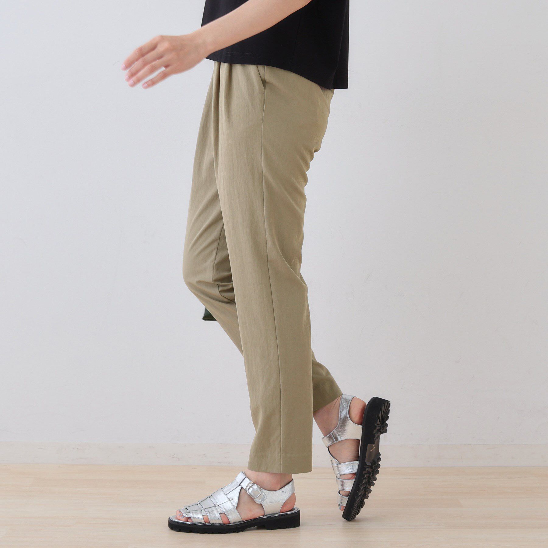 INDIVI「【シワになりにくい】コットンライクテーパードパンツ」|その他|