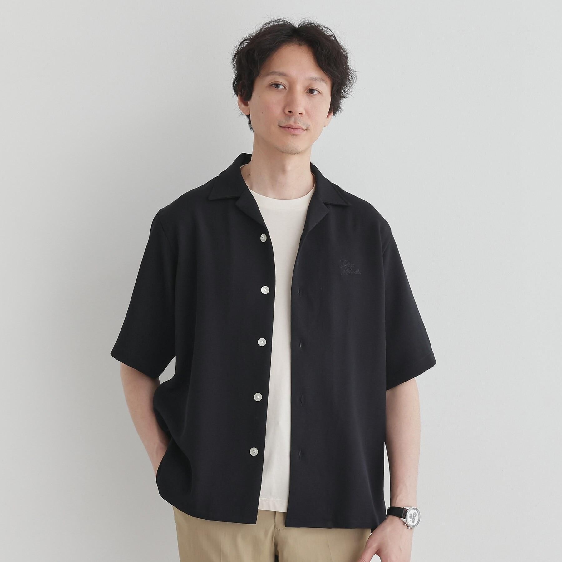 TAKEO KIKUCHI「【LIMITED】ハンドライティングロゴ 1ポイントジャージ半袖シャツ」|シャツ・ブラウス|