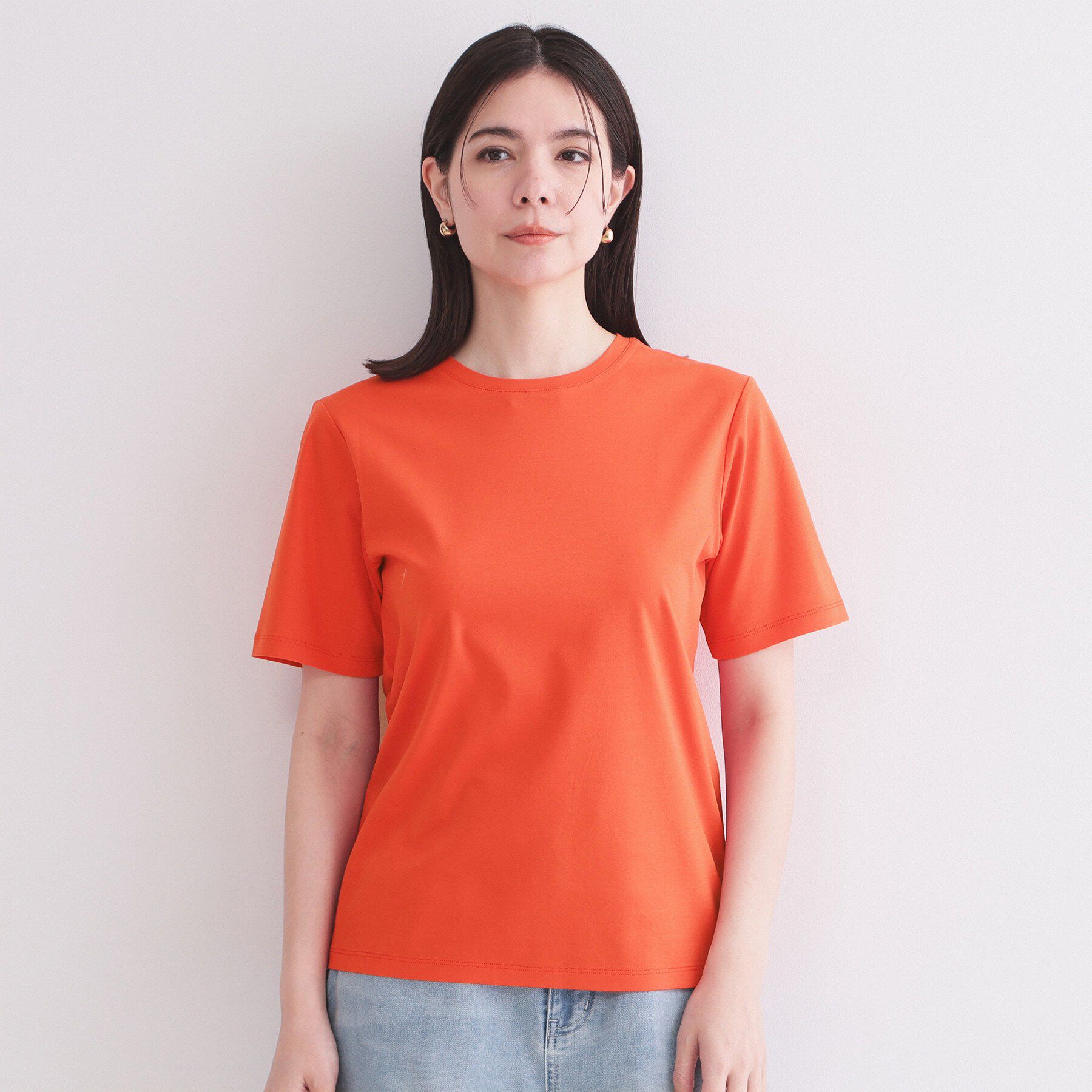 OPAQUE.CLIP「ベーシックTシャツ／オーガニックコットン混【洗濯機OK】」|Tシャツ・カットソー|