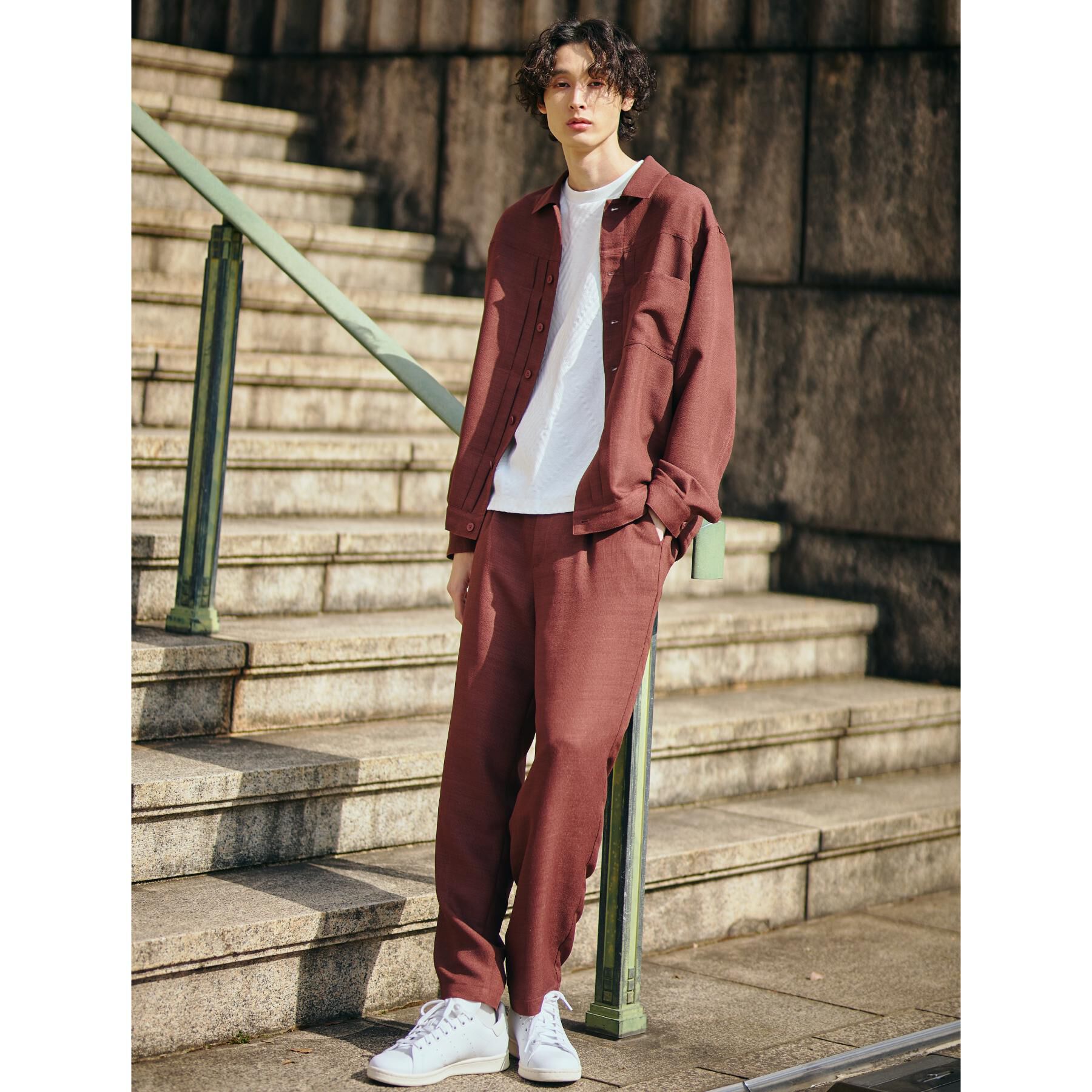 THE SHOP TK「パナマメッシュ ワイドパンツ セットアップ可」|その他|