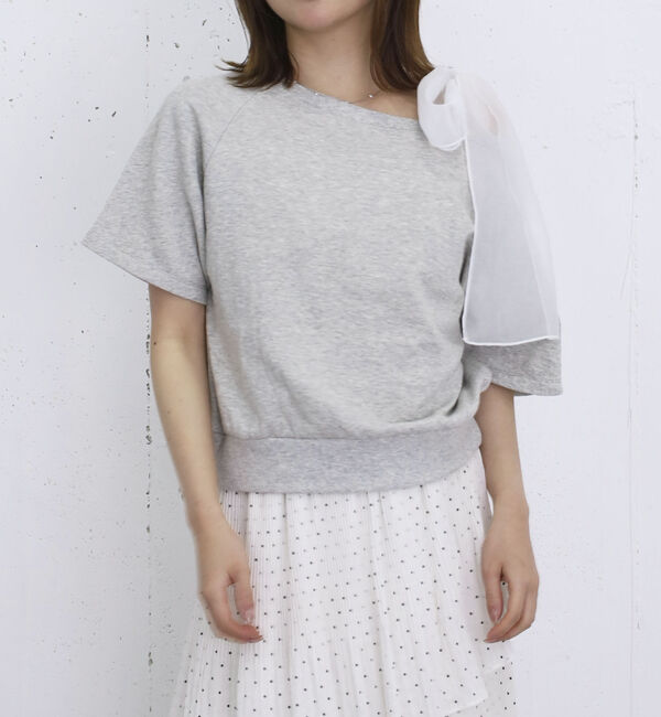 archives「オーガンジーリボンオフショルスウェット」|Tシャツ・カットソー|