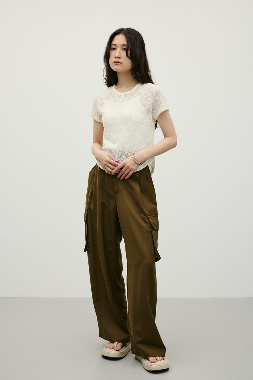 STYLEMIXER「ジャガードレースカットトップ」|Tシャツ・カットソー|