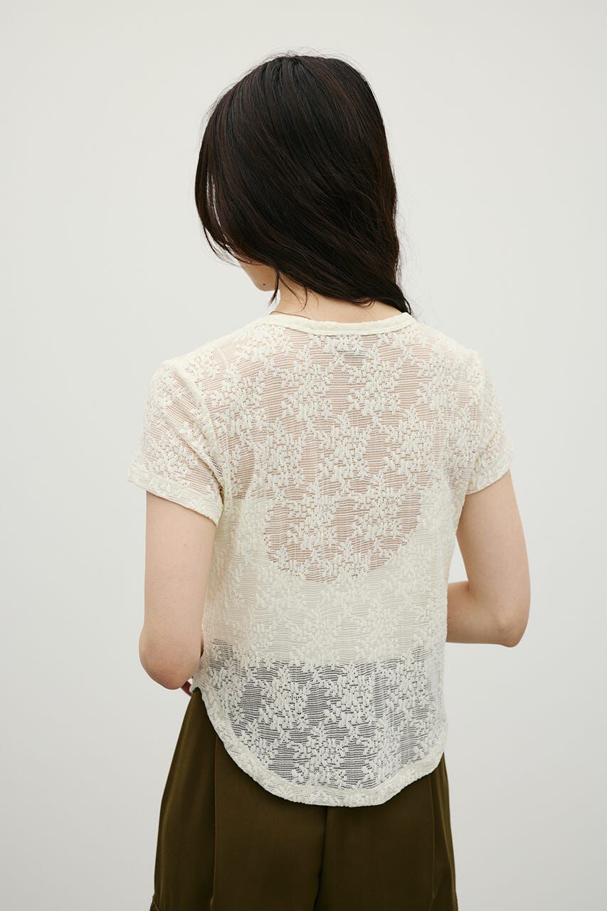 STYLEMIXER「ジャガードレースカットトップ」|Tシャツ・カットソー|