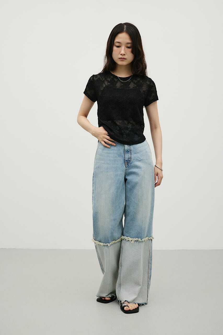 STYLEMIXER「ジャガードレースカットトップ」|Tシャツ・カットソー|