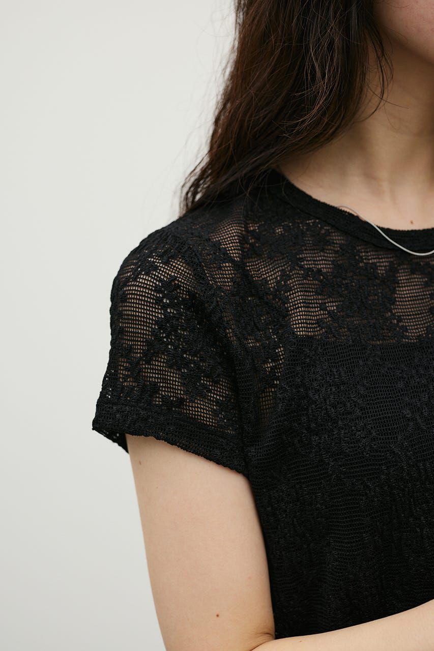 STYLEMIXER「ジャガードレースカットトップ」|Tシャツ・カットソー|