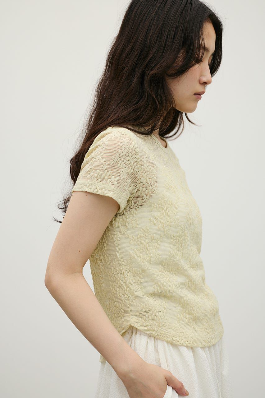 STYLEMIXER「ジャガードレースカットトップ」|Tシャツ・カットソー|