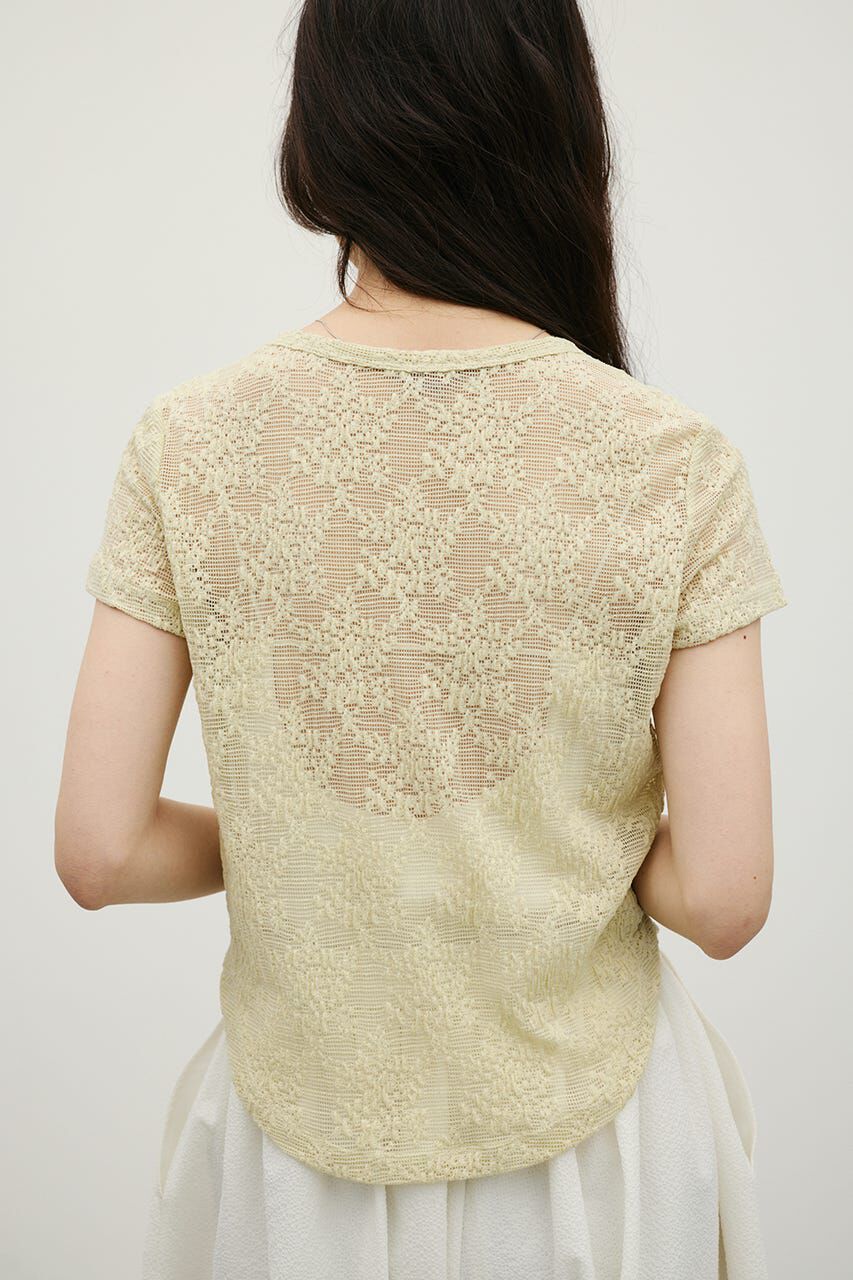 STYLEMIXER「ジャガードレースカットトップ」|Tシャツ・カットソー|
