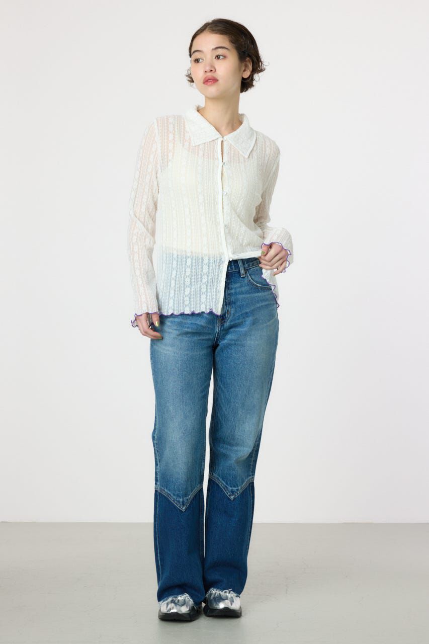 RODEO CROWNS「POINT COLOR シアーシャツ」|Tシャツ・カットソー|