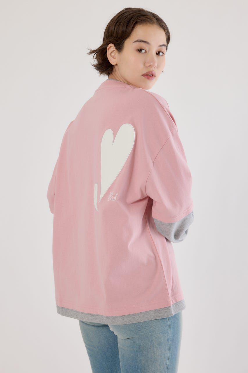 RODEO CROWNS「ハートフェイクレイヤードトップス」|Tシャツ・カットソー|