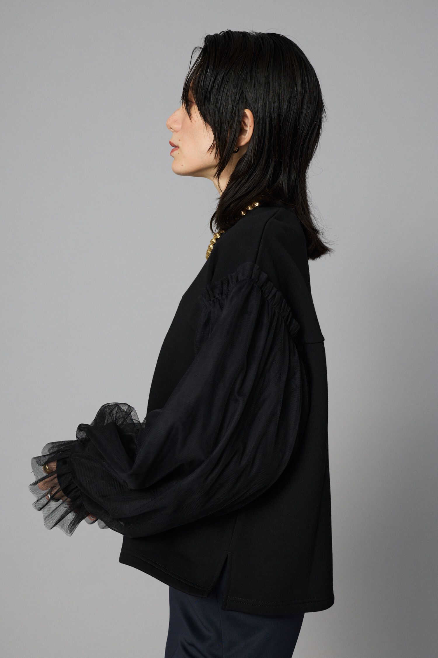 HeRIN.CYE「Tulle layer tops」|Tシャツ・カットソー|
