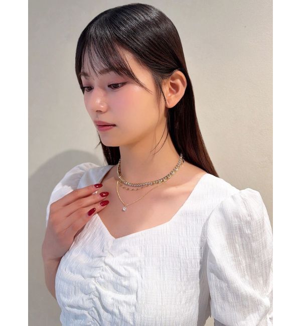 RESEXXY「多連チェーンポイントストーンネックレス」|ネックレス|