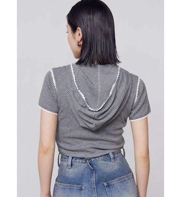 EMODA「レースラインフーディトップス」|Tシャツ・カットソー|