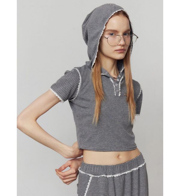 EMODA「レースラインフーディトップス」|Tシャツ・カットソー|