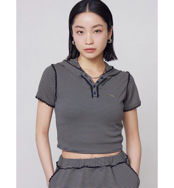 EMODA「レースラインフーディトップス」|Tシャツ・カットソー|