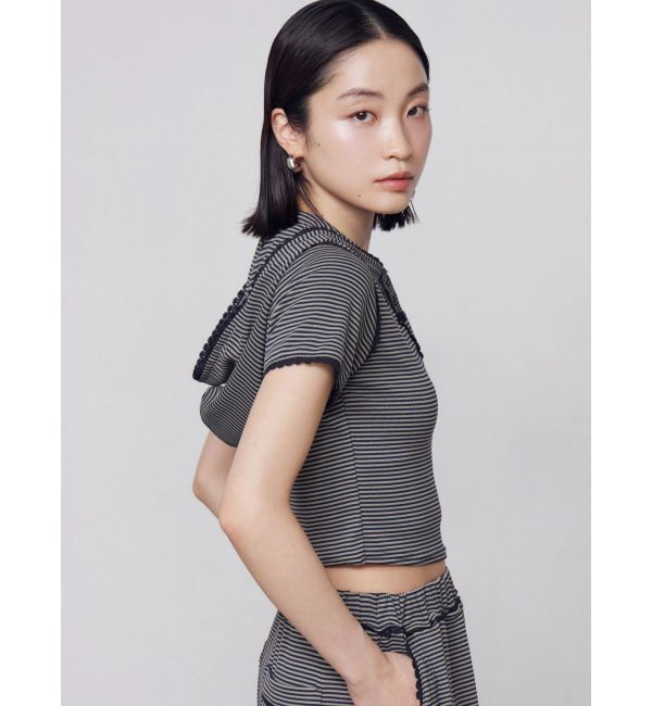 EMODA「レースラインフーディトップス」|Tシャツ・カットソー|