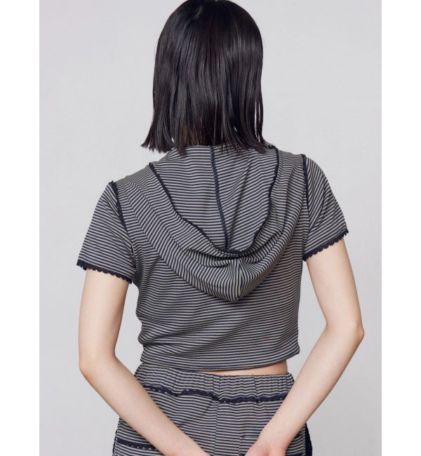 EMODA「レースラインフーディトップス」|Tシャツ・カットソー|