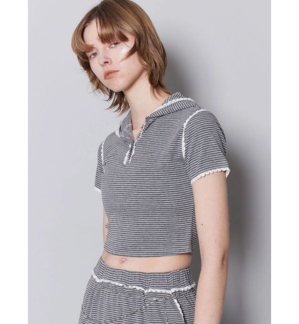 EMODA「レースラインフーディトップス」|Tシャツ・カットソー|