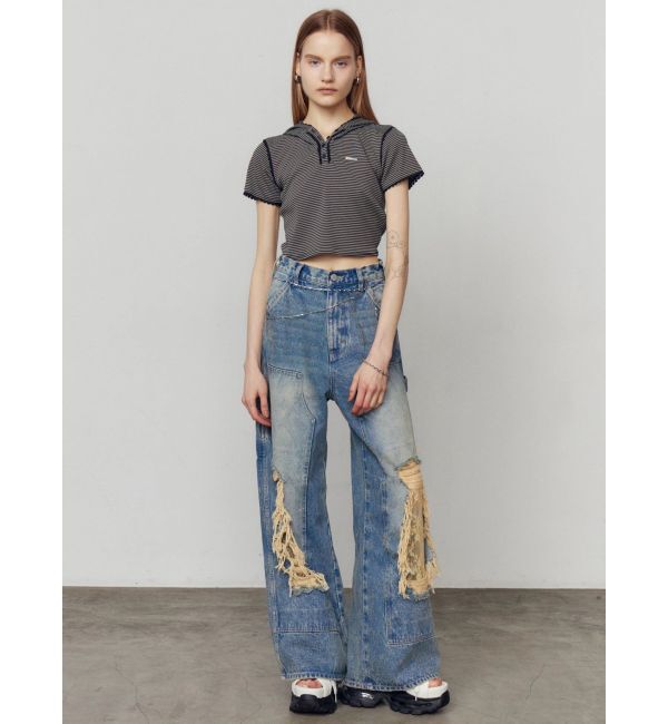 EMODA「レースラインフーディトップス」|Tシャツ・カットソー|