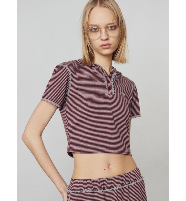 EMODA「レースラインフーディトップス」|Tシャツ・カットソー|