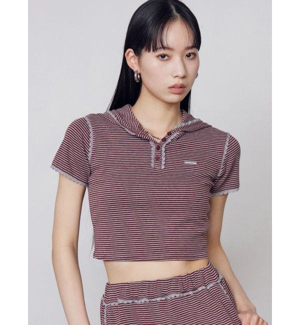 EMODA「レースラインフーディトップス」|Tシャツ・カットソー|
