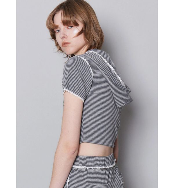 EMODA「レースラインフーディトップス」|Tシャツ・カットソー|