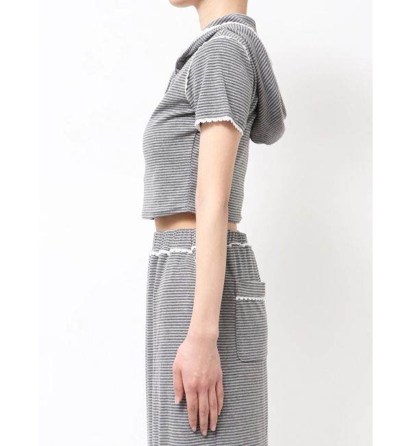 EMODA「レースラインフーディトップス」|Tシャツ・カットソー|