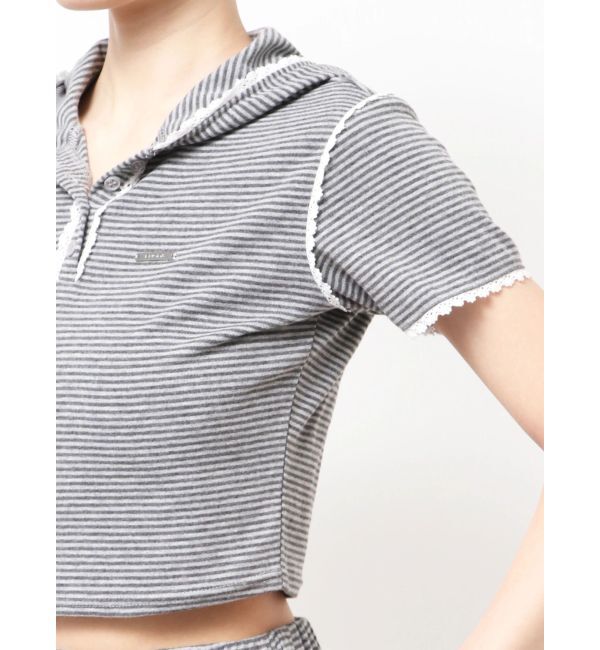 EMODA「レースラインフーディトップス」|Tシャツ・カットソー|
