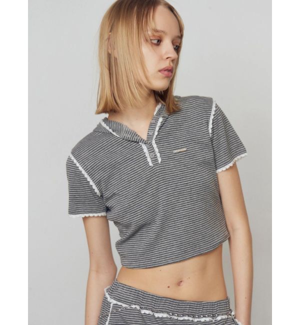 EMODA「レースラインフーディトップス」|Tシャツ・カットソー|