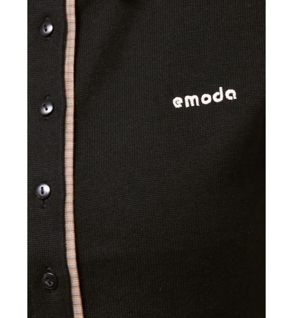 EMODA「シャツドッキングハーフショルダーカーディガン」|カーディガン|