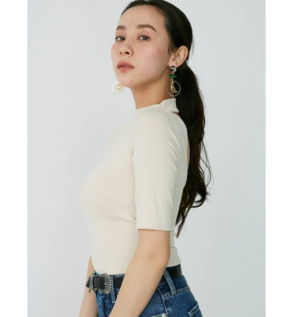 EVRIS「BACK OPEN タートルTOPS」|Tシャツ・カットソー|