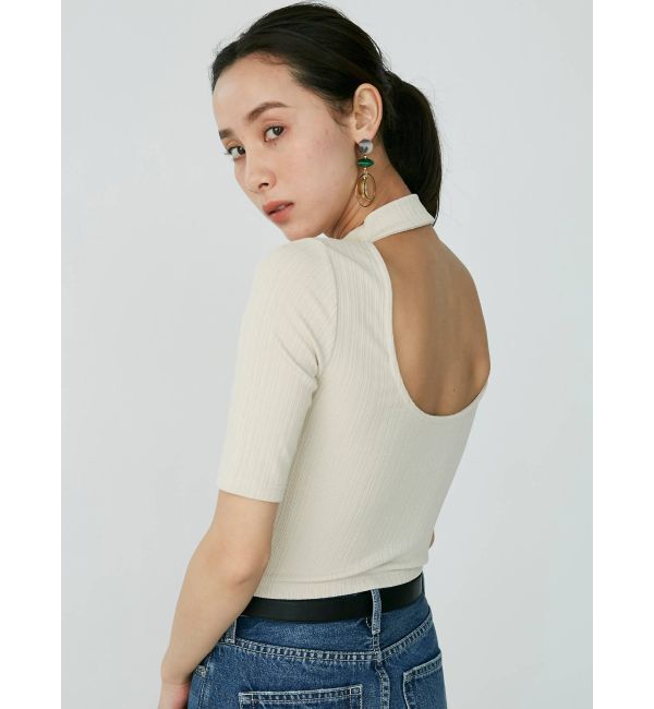 EVRIS「BACK OPEN タートルTOPS」|Tシャツ・カットソー|