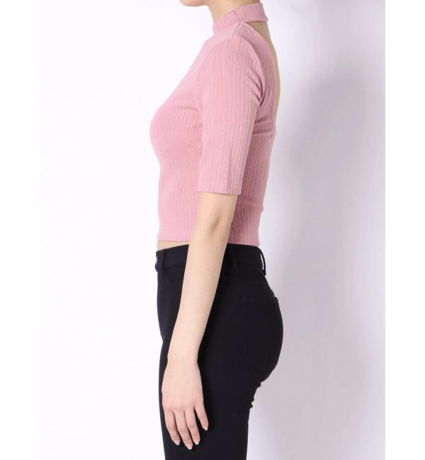 EVRIS「BACK OPEN タートルTOPS」|Tシャツ・カットソー|