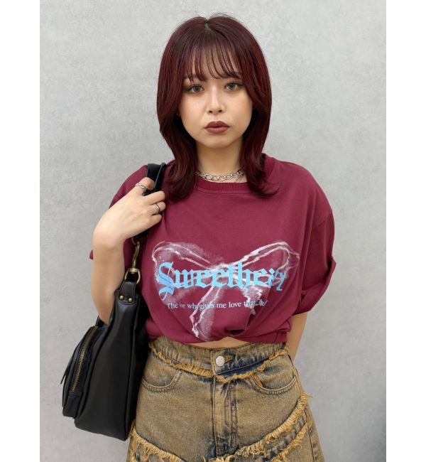 EVRIS「フロントリボングラフィックBIG Tシャツ」|Tシャツ・カットソー|