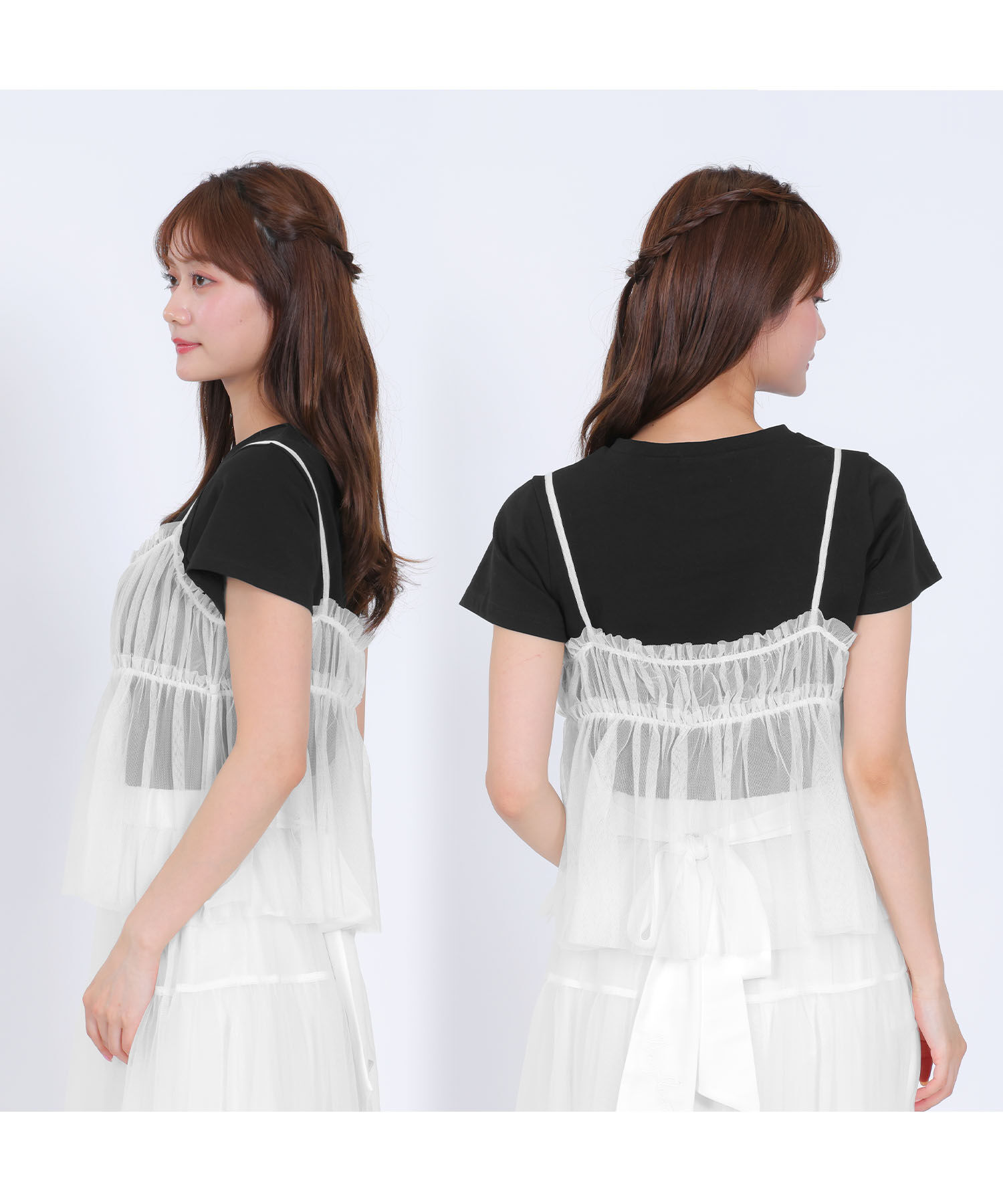 MARY QUANT「チュールキャミセット Tシャツ」|Tシャツ・カットソー|