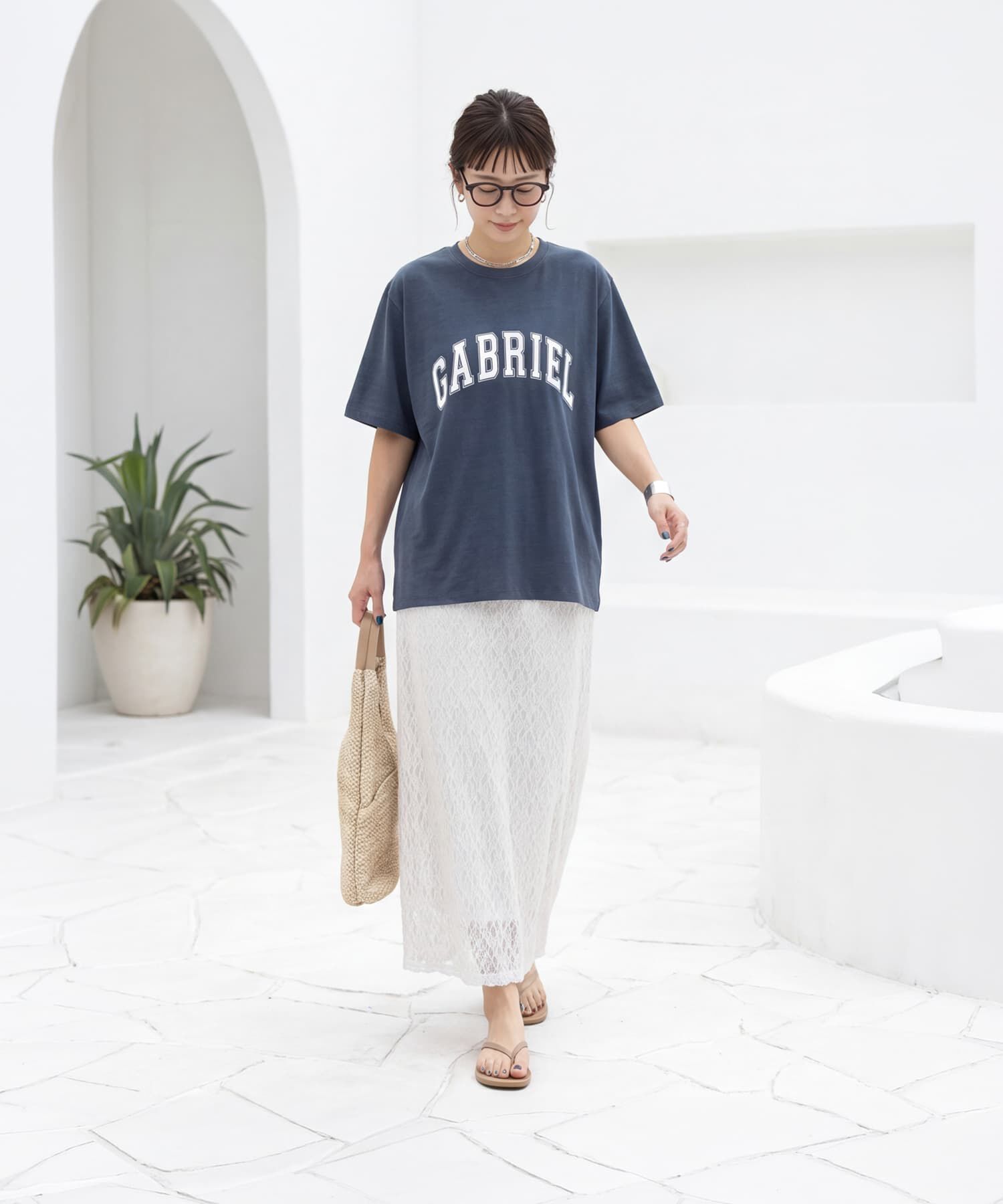 STYLE DELI「質感加工ロゴTシャツ／GABRIEL」|Tシャツ・カットソー|
